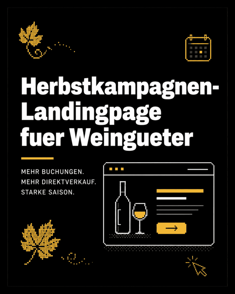 Herbstkampagnen-Landingpage für Weingüter
