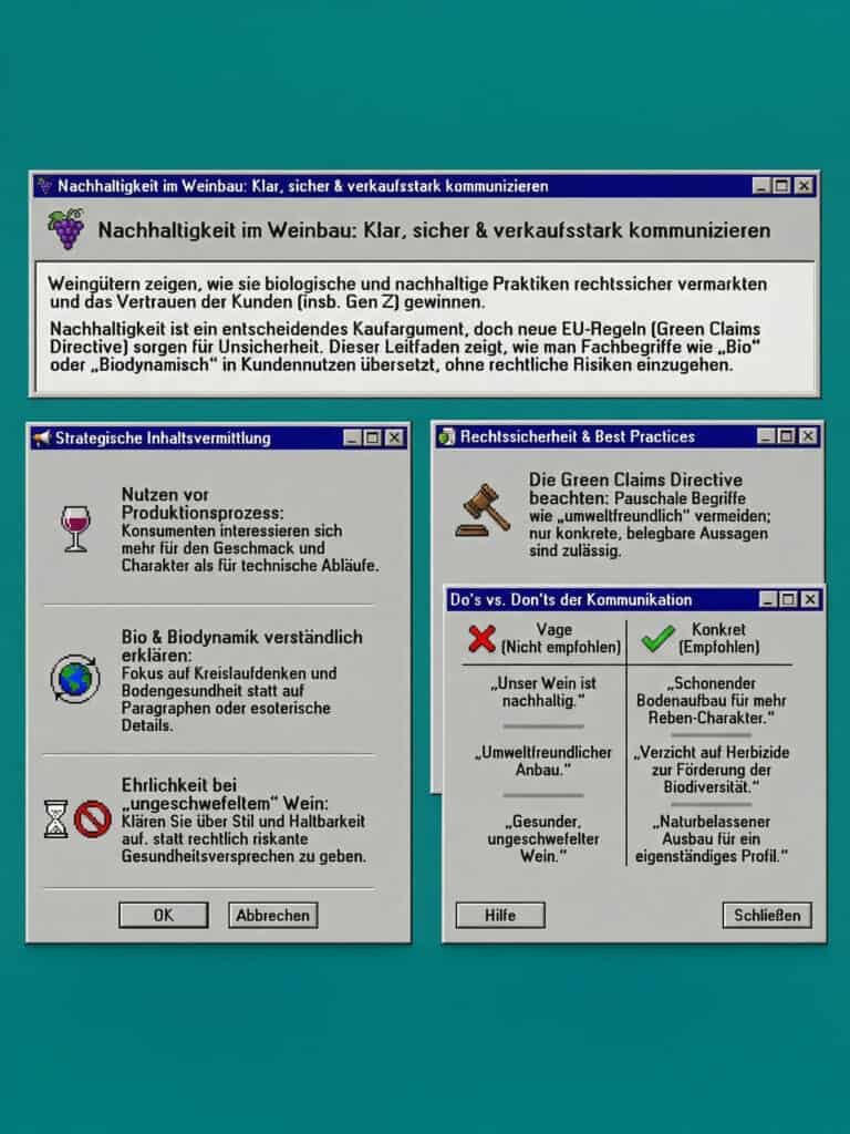 nachhaltigkeitskommunikation wein