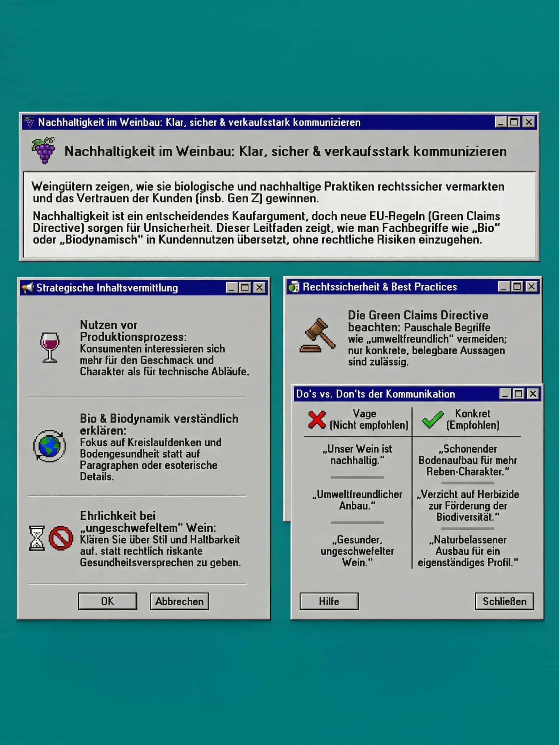 Nachhaltigkeitskommunikation Wein