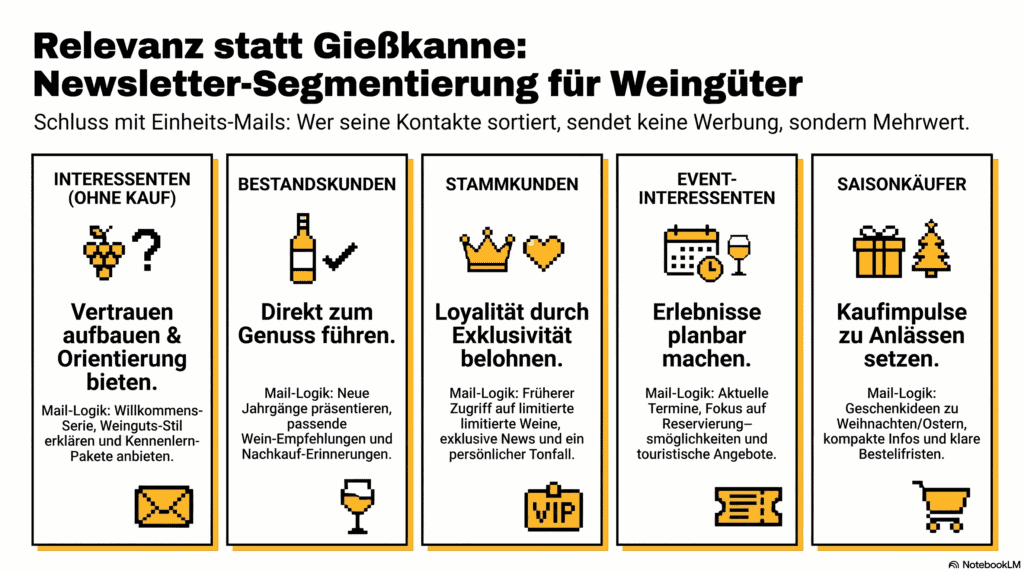 Newsletter-Segmentierung für Weingüter