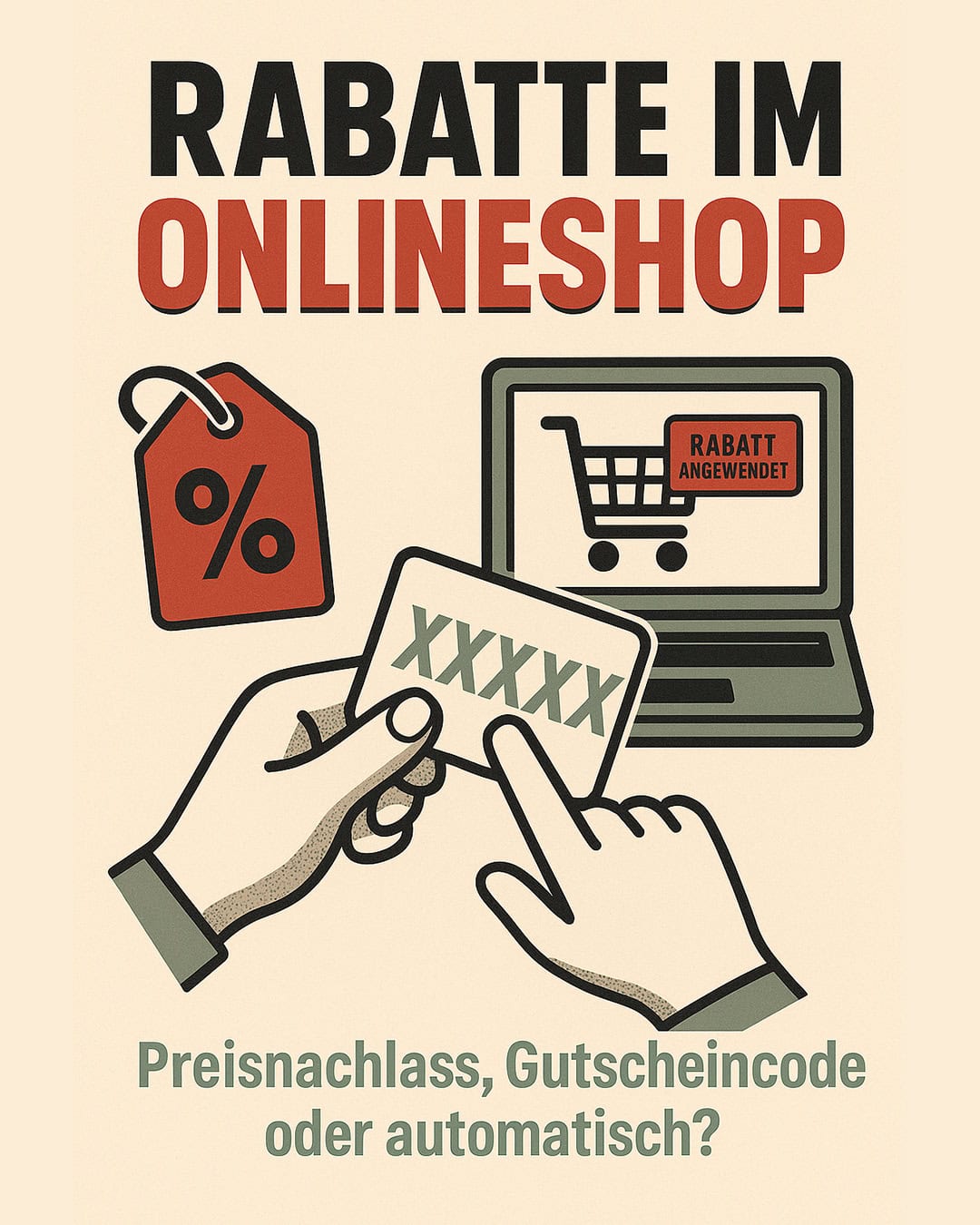 Aktionen im Onlineshop – Preisnachlass, Gutscheincode oder automatischer Rabatt?