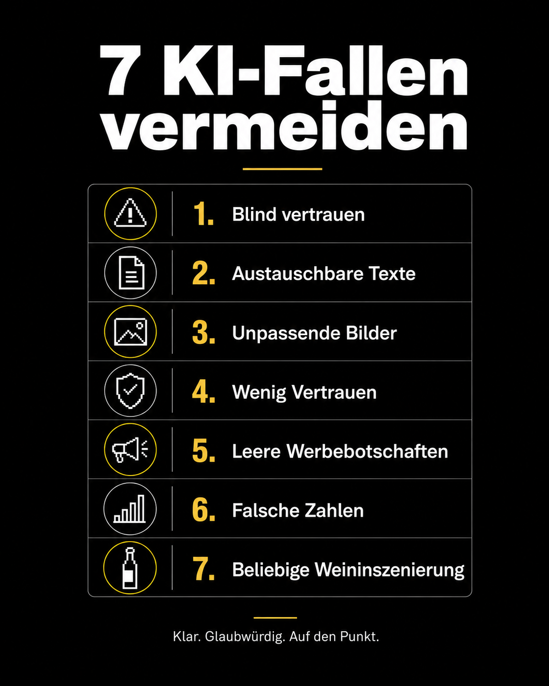 7 KI-Fallen im Weinmarketing – und wie Weingüter sie vermeiden