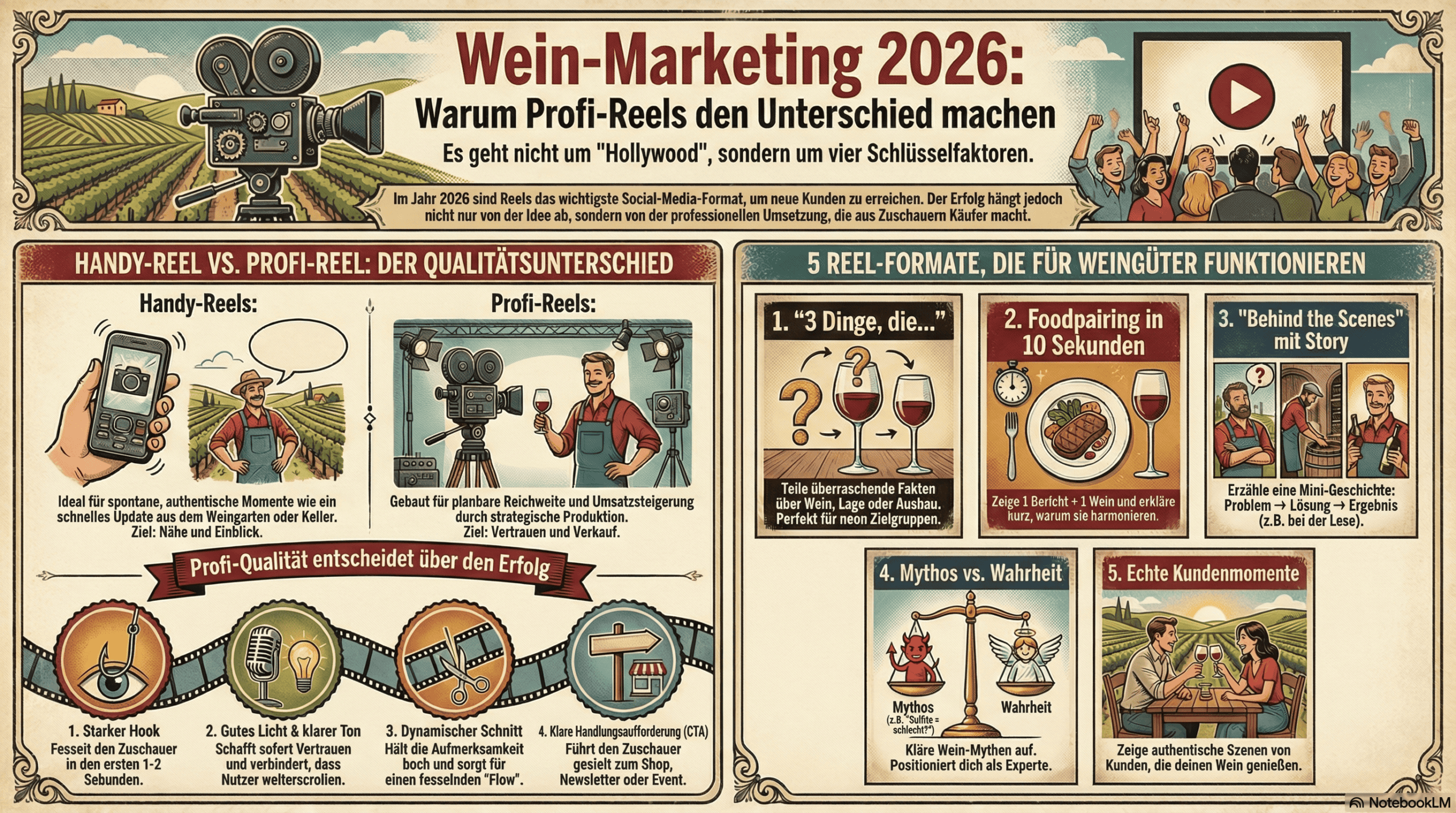 social media content ideen wein