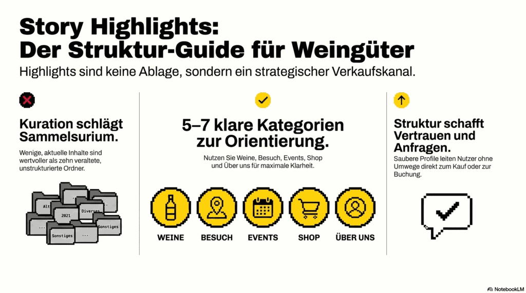 story highlights weingüter richtig aufbauen
